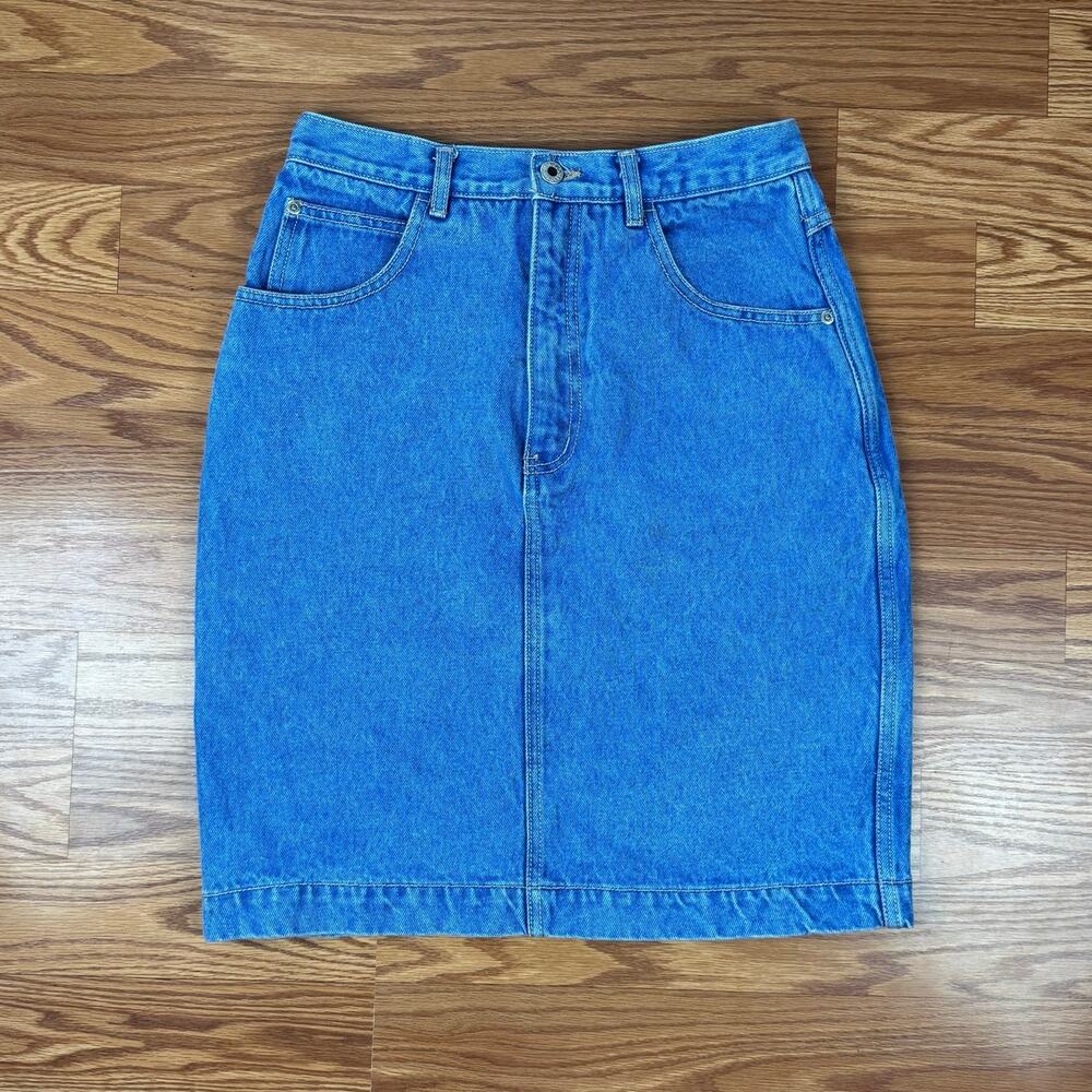 Vintage Gloria Vanderbilt Jean Denim Skirt sz 12